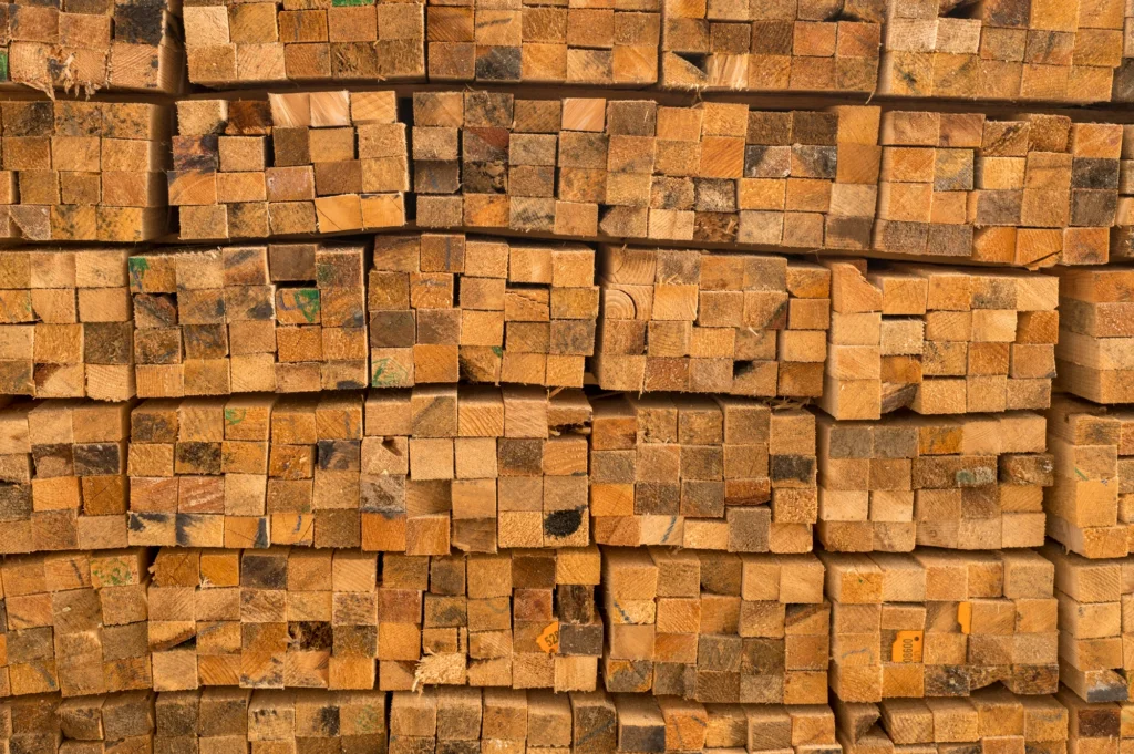 Bloques de madera sostenible